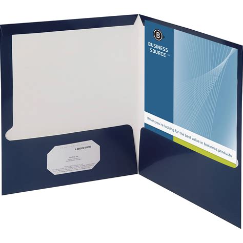 folders with business card holder on front